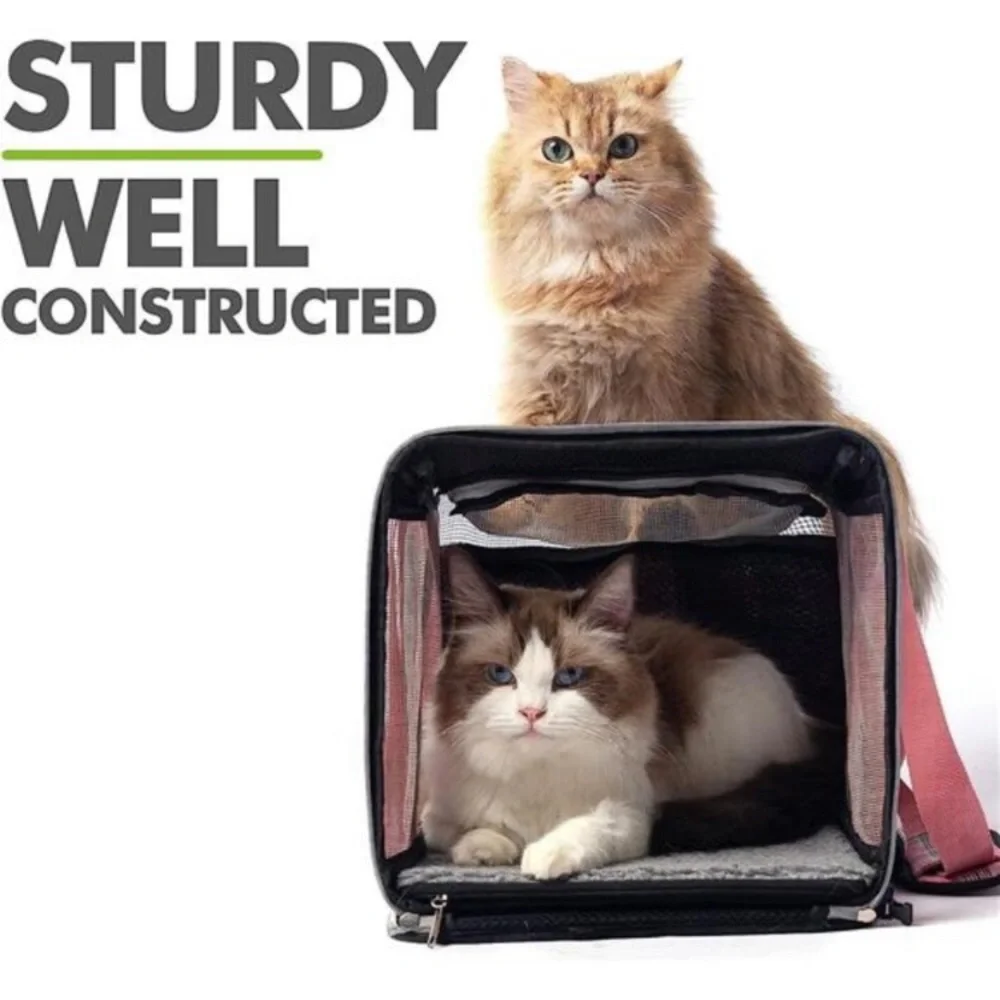Large Cat Carrier for 2Cats,Soft-Sided Pet Carrier for Cat,Top Load Cat Carriers